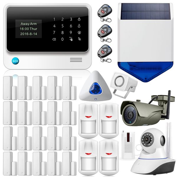 Plus WIFI GSM IOS Android APP Control Home Security Surveillance Flash Solar Siren Sensor Camera Home Security Alarm System
Plus WIFI GSM IOS Android APP Control Home Security Surveillance Flash Solar Siren Sensor Camera Home Security Alarm System