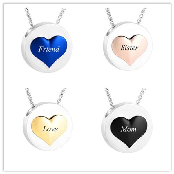 lettering heart stainless steel memorial cremation pendant for ashes urn keepsake souvenir necklace jewelry, Silver
lettering heart stainless steel memorial cremation pendant for ashes urn keepsake souvenir necklace jewelry, Silver