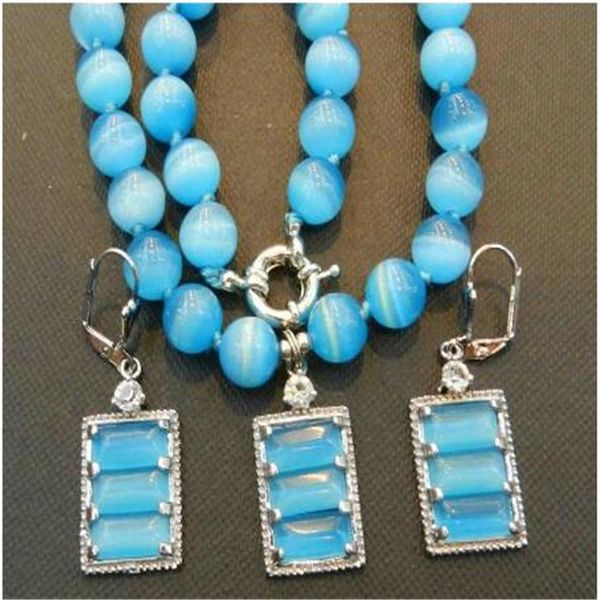 belle opale mexicaine bleue perles rondes gemmes pendentif collier ensemble de boucles d'oreilles 18", Black
belle opale mexicaine bleue perles rondes gemmes pendentif collier ensemble de boucles d'oreilles 18", Black