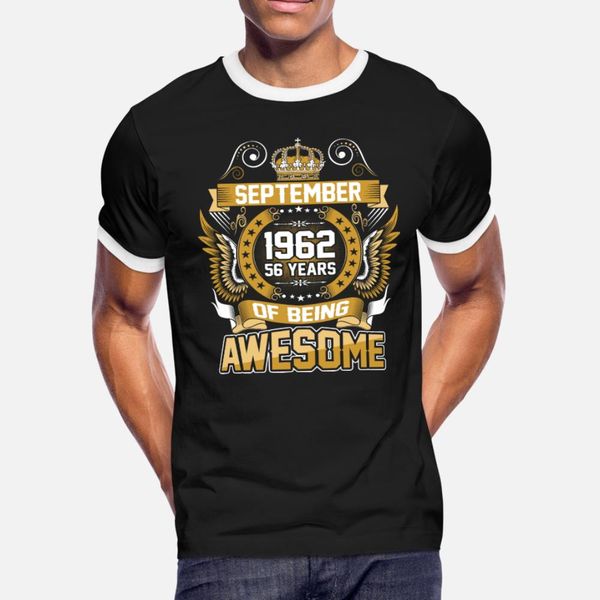 september 1962 56 years of being awesome t shirt men customize short sleeve s-3xl natural gift building spring autumn formal shirt, White;black
september 1962 56 years of being awesome t shirt men customize short sleeve s-3xl natural gift building spring autumn formal shirt, White;black