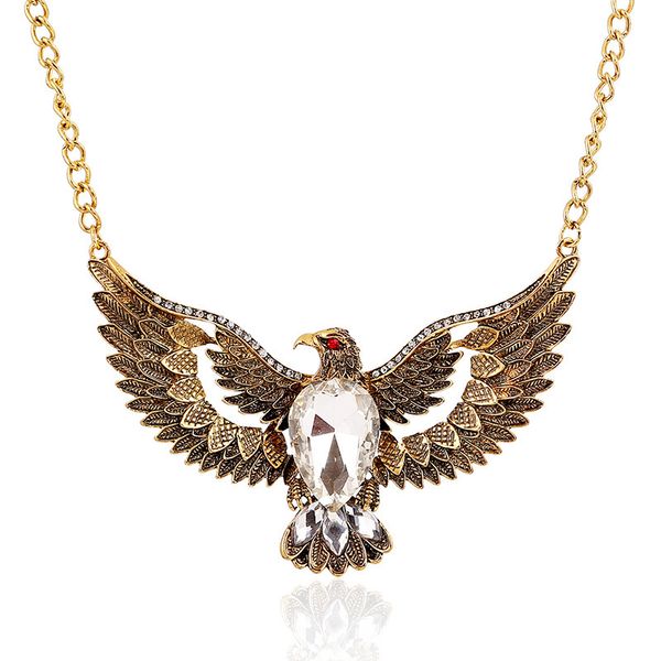 vintage eagle crystal pendants necklaces for women 2020 new fashion ethnic style big bird animal choker necklace collares, Silver
vintage eagle crystal pendants necklaces for women 2020 new fashion ethnic style big bird animal choker necklace collares, Silver