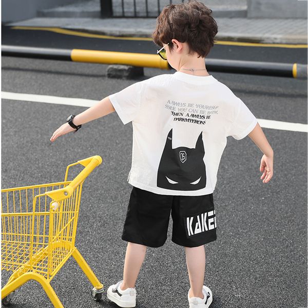 10 12 years boy's tracksuits cotton children's short sleeve t-shirt pants suit children cartoon clothing set summer sport suits, White
10 12 years boy's tracksuits cotton children's short sleeve t-shirt pants suit children cartoon clothing set summer sport suits, White