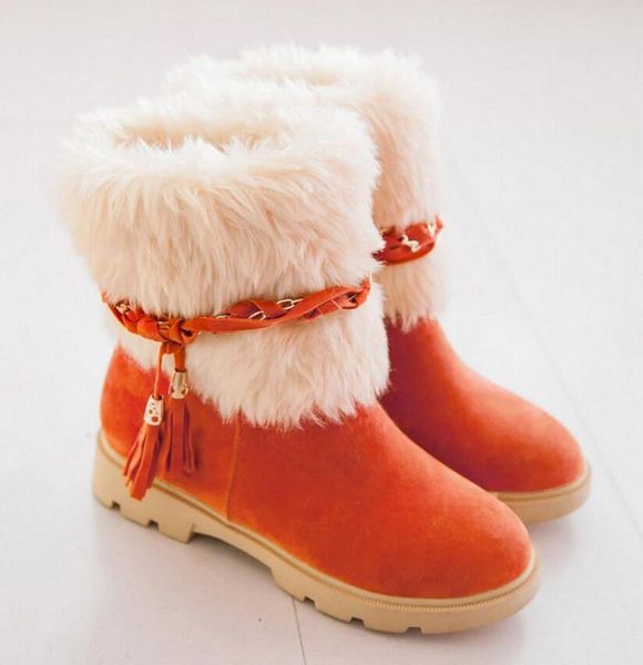 shoes women flock ankle boots warm winter shoes solid romon middle 3cm heel high casual hairy side boots large size 34-43, Black
shoes women flock ankle boots warm winter shoes solid romon middle 3cm heel high casual hairy side boots large size 34-43, Black