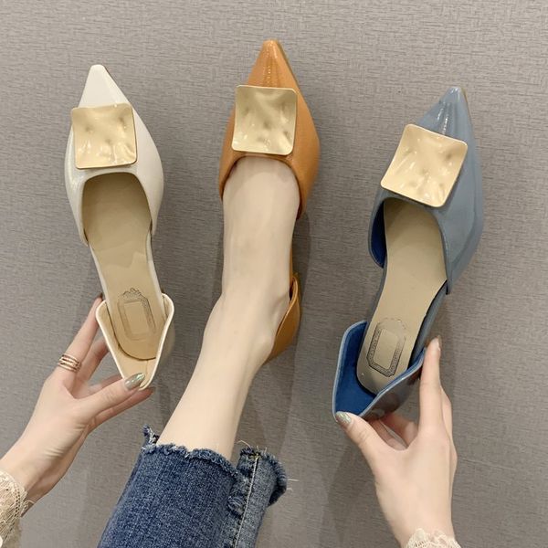 2020 summer autumn women two piece low heels pumps metal buckle pointed toe shallow woman shoes designers luxury ladies shoes, Black
2020 summer autumn women two piece low heels pumps metal buckle pointed toe shallow woman shoes designers luxury ladies shoes, Black
