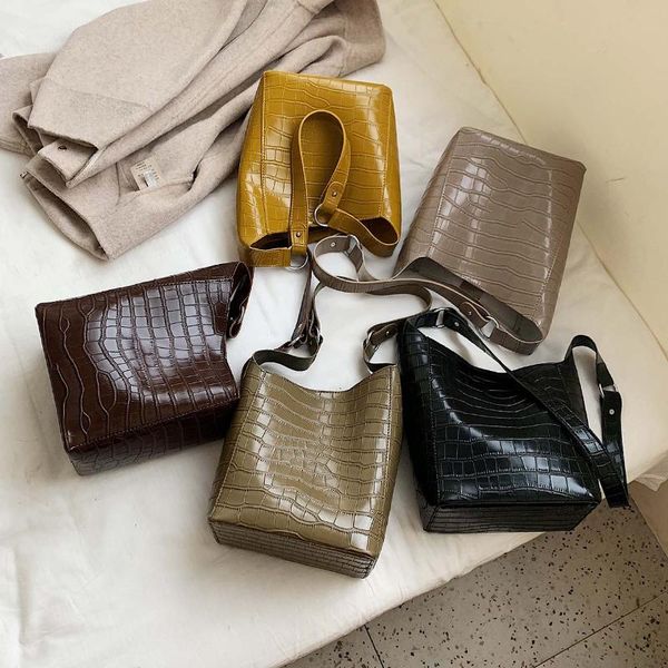 swdf 2020 stone pattern pu leather bucket bags for women luxury solid color shoulder messenger bag lady travel purses handbags
swdf 2020 stone pattern pu leather bucket bags for women luxury solid color shoulder messenger bag lady travel purses handbags