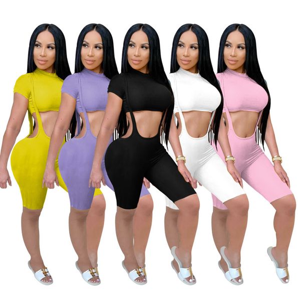 women casual two-piece set designer waist-exposed short sleeve short suspender trousers sports suit solid color high stretchy outfits cy770, Gray
women casual two-piece set designer waist-exposed short sleeve short suspender trousers sports suit solid color high stretchy outfits cy770, Gray