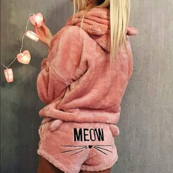 2018 newly winter women flannel pajamas set bear hooded pajamas winter warm coral fleece sleepwear, Gray
2018 newly winter women flannel pajamas set bear hooded pajamas winter warm coral fleece sleepwear, Gray