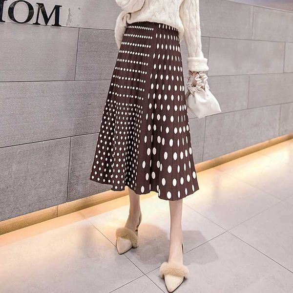 skirts 2021 autumn high waist dots print knitted women winter a-line long skirt chic brown faldas jupe femme saia, Black
skirts 2021 autumn high waist dots print knitted women winter a-line long skirt chic brown faldas jupe femme saia, Black