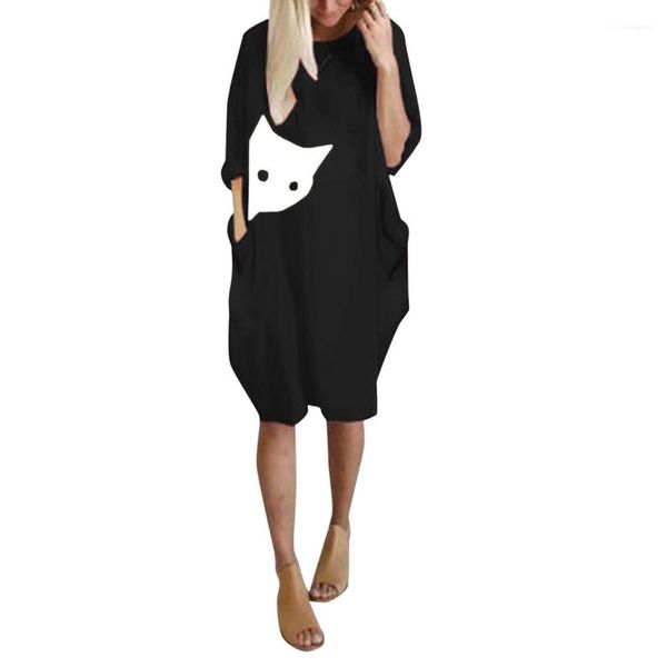 panelled loose female clothing women animal printed autumn dress fashion designer crew neck ladies dresses casual, Black;gray
panelled loose female clothing women animal printed autumn dress fashion designer crew neck ladies dresses casual, Black;gray