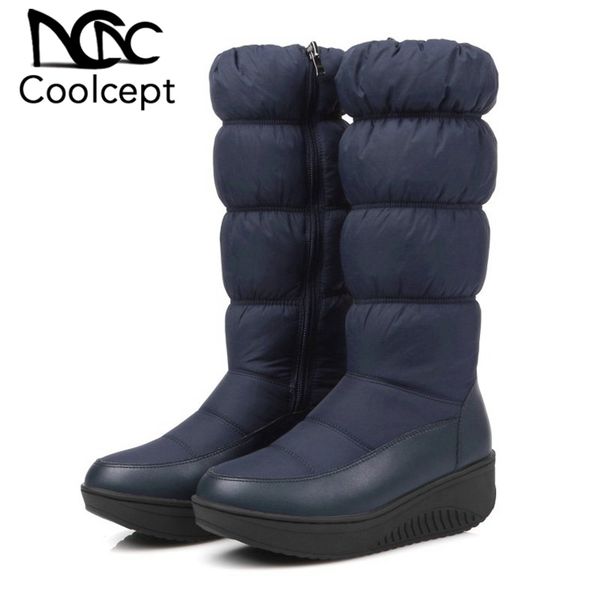 coolcept size 35-44 winter plush mid calf boots women keep warm thicken fur cotton shoes women casual zipper wedges down boots, Black
coolcept size 35-44 winter plush mid calf boots women keep warm thicken fur cotton shoes women casual zipper wedges down boots, Black