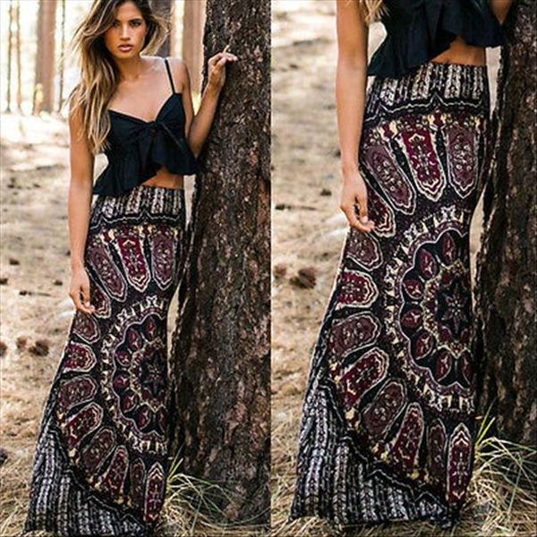 summer womens boho beach sundress evening party long skirt casual skirt high waist drop shipping, Black
summer womens boho beach sundress evening party long skirt casual skirt high waist drop shipping, Black