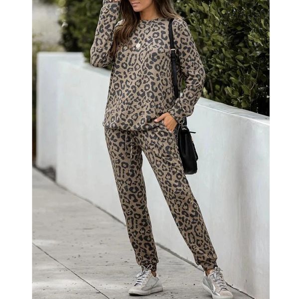 2020 new women sets leopard print long pants casual 2 piece set tracksuits outfit, Gray
2020 new women sets leopard print long pants casual 2 piece set tracksuits outfit, Gray