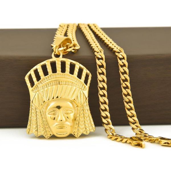hip hop jewelry chief head pendant gold color charm neckalce men jewelry titanium steel necklaces, Silver
hip hop jewelry chief head pendant gold color charm neckalce men jewelry titanium steel necklaces, Silver
