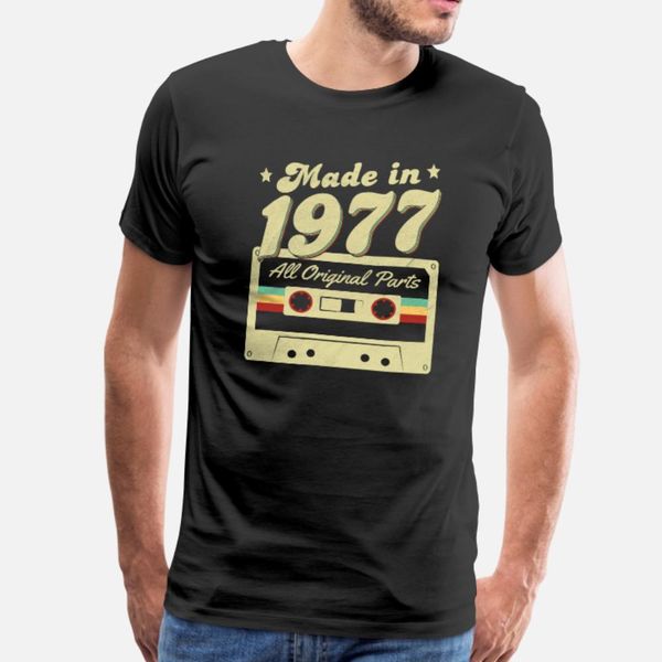 made in 1977 t shirt men designer 100% cotton s-xxxl outfit famous new style spring autumn unique shirt, White;black
made in 1977 t shirt men designer 100% cotton s-xxxl outfit famous new style spring autumn unique shirt, White;black
