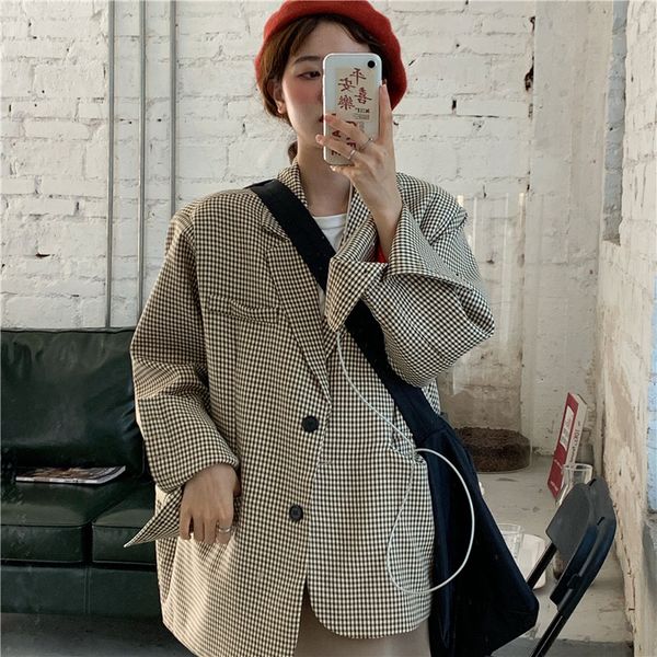 women's jackets women korean vintage coat long sleeve loose turn down collar oversize single breasted elegant ladies casual ropa mujer, Black;brown
women's jackets women korean vintage coat long sleeve loose turn down collar oversize single breasted elegant ladies casual ropa mujer, Black;brown