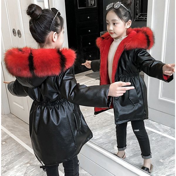 winter jacket for girls fashion hooded children's plus velvet fur warm pu leather jacket long coat kids autumn outerwear clothes, Blue;gray
winter jacket for girls fashion hooded children's plus velvet fur warm pu leather jacket long coat kids autumn outerwear clothes, Blue;gray
