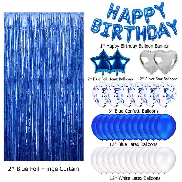 selling 2 m blue tinsel curtain birthday balloon set birthday letter banner party decoration package
selling 2 m blue tinsel curtain birthday balloon set birthday letter banner party decoration package