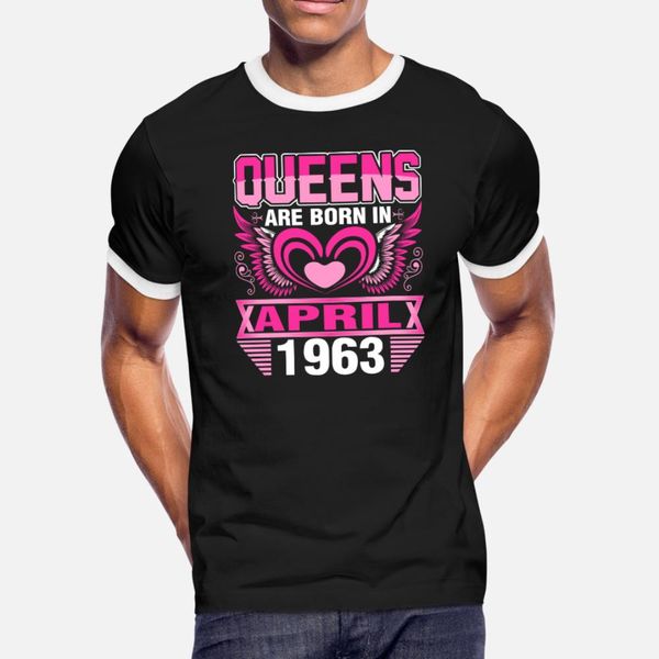 queens are born in april 1963 t shirt men custom short sleeve s-xxxl gents fitness new style summer style trend shirt, White;black
queens are born in april 1963 t shirt men custom short sleeve s-xxxl gents fitness new style summer style trend shirt, White;black