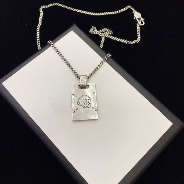 2020 fashion designer brands ghost choker necklaces gg jewelry square necklace men silver necklace pendant for women gift
2020 fashion designer brands ghost choker necklaces gg jewelry square necklace men silver necklace pendant for women gift
