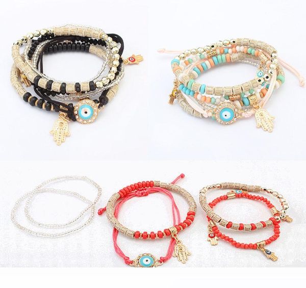 new fashion women bohemian bracelets 4 colors palm eye design multi layer beads bracelets for women sweet beads bracelet g363q, Golden;silver
new fashion women bohemian bracelets 4 colors palm eye design multi layer beads bracelets for women sweet beads bracelet g363q, Golden;silver