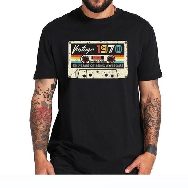 vintage 1970 t shirt made in 1970 50th birthday retro style tshirt 100% cotton eu size breathable tee, White;black
vintage 1970 t shirt made in 1970 50th birthday retro style tshirt 100% cotton eu size breathable tee, White;black