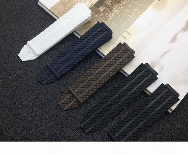 black white brown blue silicone rubber 25*17mm for strap for band authentic watchband with on, Black;brown 
black white brown blue silicone rubber 25*17mm for strap for band authentic watchband with on, Black;brown