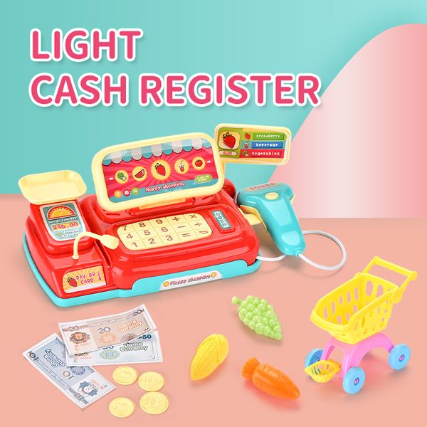 light cash register pretend play house toy children mini simulated model supermarket shopping cart store money fruit kid game toys
light cash register pretend play house toy children mini simulated model supermarket shopping cart store money fruit kid game toys