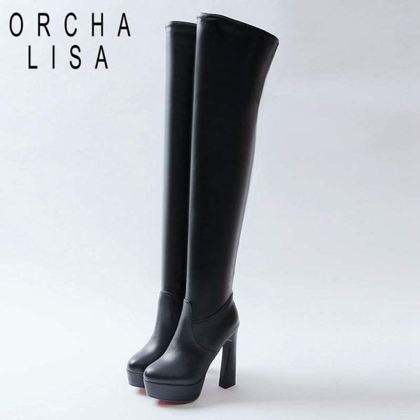 orcha lisa women over the knee boot autumn winter flock super high heel boot round toe woman shoes platforms long boots a853, Black
orcha lisa women over the knee boot autumn winter flock super high heel boot round toe woman shoes platforms long boots a853, Black