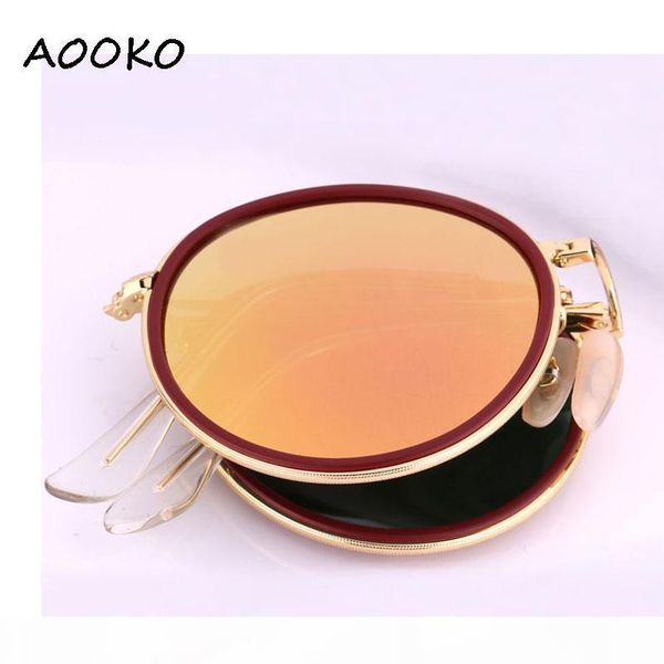 round folding flash sunglasses new fashion vintage mirror metal frame women retro pink mercury 3517 gafas sun glasses, White;black
round folding flash sunglasses new fashion vintage mirror metal frame women retro pink mercury 3517 gafas sun glasses, White;black
