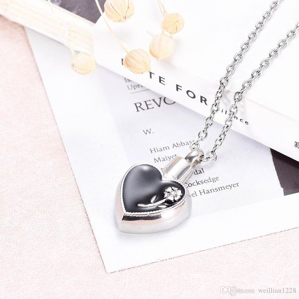 new-2230 stainless steel flower heart cremation urn necklace for women ashes memorial jewelry steel material, Silver
new-2230 stainless steel flower heart cremation urn necklace for women ashes memorial jewelry steel material, Silver