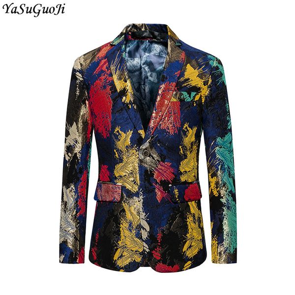 new 2020 autumn england style fashion contrast color floral print slim fit blazer men blazers men suits men's clothing xf24, White;black
new 2020 autumn england style fashion contrast color floral print slim fit blazer men blazers men suits men's clothing xf24, White;black