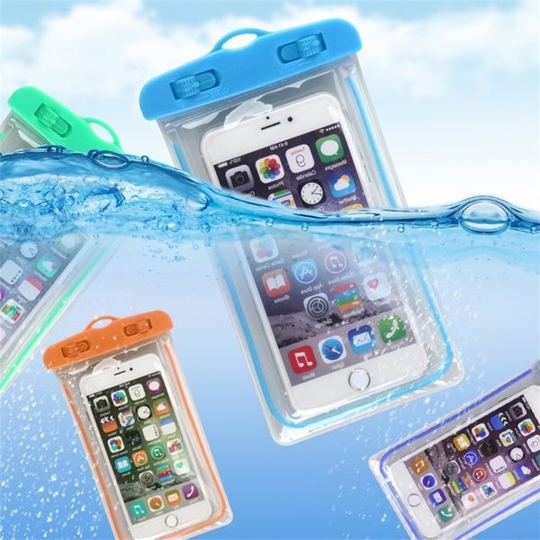 8 Colour Waterproof Mobile Phone Bag Case Swimming Pool Underwater Dry Bag Case Cover For Phone Water Sports Pool Phones Diving Equpment Set