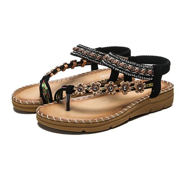 summer bohemian platform sandals comfy slip on sandals beach shoes for woman toe ring flowers elastic band non-slip sandal #0611, Black
summer bohemian platform sandals comfy slip on sandals beach shoes for woman toe ring flowers elastic band non-slip sandal #0611, Black