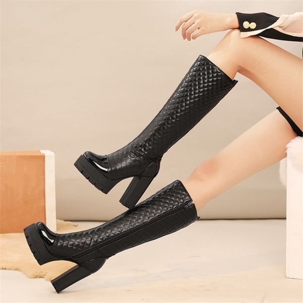 boots pxelena plus size 34-43 women winter knee high platform block chunky heels punk rock gothic motorcycle shoes, Black
boots pxelena plus size 34-43 women winter knee high platform block chunky heels punk rock gothic motorcycle shoes, Black