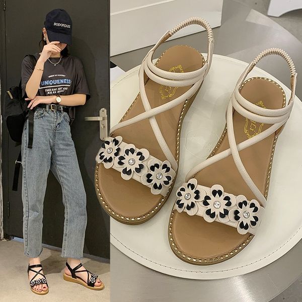 summer new woman flower sandals sweet simple wild girl student sandals comfortable non-slip wear-resistant women's shoes, Black
summer new woman flower sandals sweet simple wild girl student sandals comfortable non-slip wear-resistant women's shoes, Black