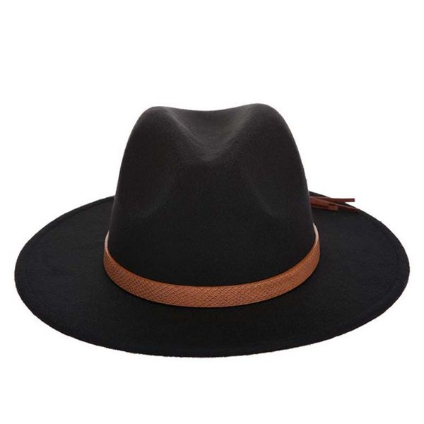 New Fashion Men Fedoras Winter Autumn Imitation Woolen Women Ladies Jazz Hat Leather Band Gentleman Wide Brim Fedora Hat Panama
New Fashion Men Fedoras Winter Autumn Imitation Woolen Women Ladies Jazz Hat Leather Band Gentleman Wide Brim Fedora Hat Panama