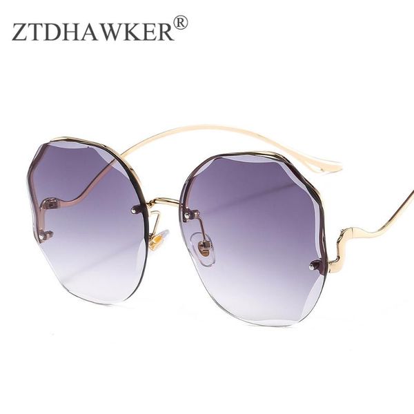 women's sunglasses marine film uv protection frameless wild round spectacles metal frame, White;black
women's sunglasses marine film uv protection frameless wild round spectacles metal frame, White;black