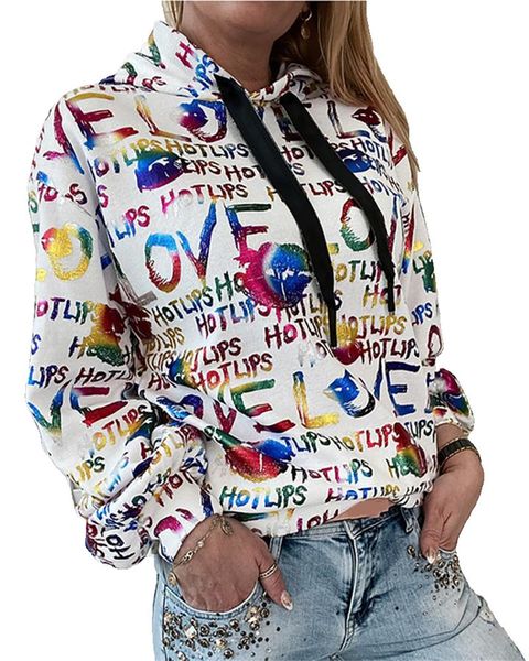 womens designers colorful letters sweatshirts casual hooded collar clothing for woman fashion spring loose harajuku pullover sweatshirts, Black
womens designers colorful letters sweatshirts casual hooded collar clothing for woman fashion spring loose harajuku pullover sweatshirts, Black