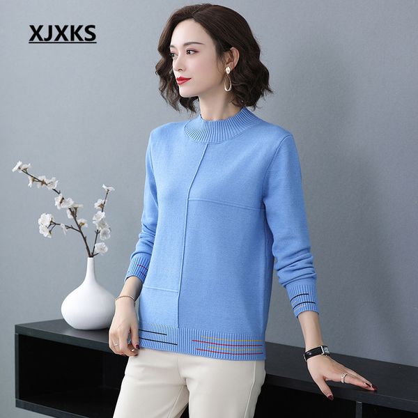 xjxks cashmere knitted sweater women pullover 2020 autumn winter new comfortable warm casual women's sweater, White;black
xjxks cashmere knitted sweater women pullover 2020 autumn winter new comfortable warm casual women's sweater, White;black