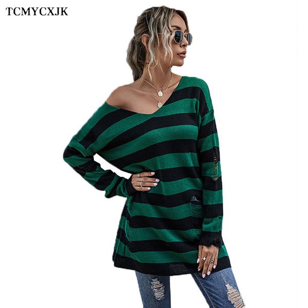 long sleeve hollow striped knitted sweater womens autumn/winter 2020 new mid-length v-neck sweater all-match bottoming shirt top, White;black
long sleeve hollow striped knitted sweater womens autumn/winter 2020 new mid-length v-neck sweater all-match bottoming shirt top, White;black