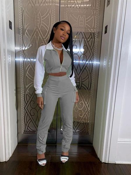 women's tracksuits 2021 autumn women set patchwork t shirt full-length pants tracksuit outfits, Gray
women's tracksuits 2021 autumn women set patchwork t shirt full-length pants tracksuit outfits, Gray