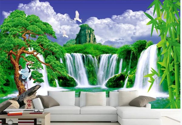 3d murals wallpaper for living room blue sky white cloud waterfall bamboo wallpapers landscape painting background wall
3d murals wallpaper for living room blue sky white cloud waterfall bamboo wallpapers landscape painting background wall