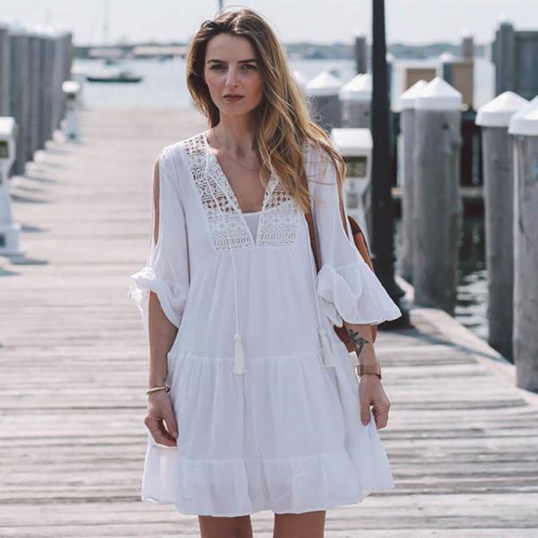 women's swimwear european and american cotton hook flowers loose large size beachwear swimsuit jacket bikini blouse sun protection clot, White;black
women's swimwear european and american cotton hook flowers loose large size beachwear swimsuit jacket bikini blouse sun protection clot, White;black