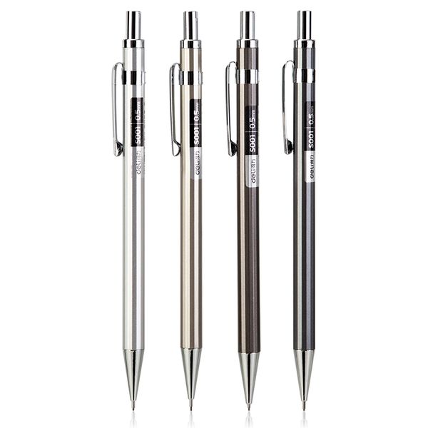 Metal Automatic Pencil With Eraser At The End 0.5mm Lead Applicable For Examination Four Colors For Option