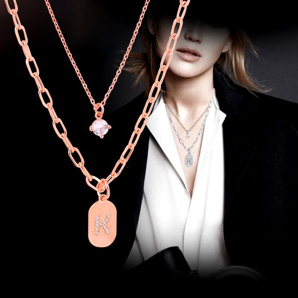 sinleery 2 layers/set crystal letter k pendant necklace rose gold silver color chain necklaces for women jewelry xl723 ssg
sinleery 2 layers/set crystal letter k pendant necklace rose gold silver color chain necklaces for women jewelry xl723 ssg