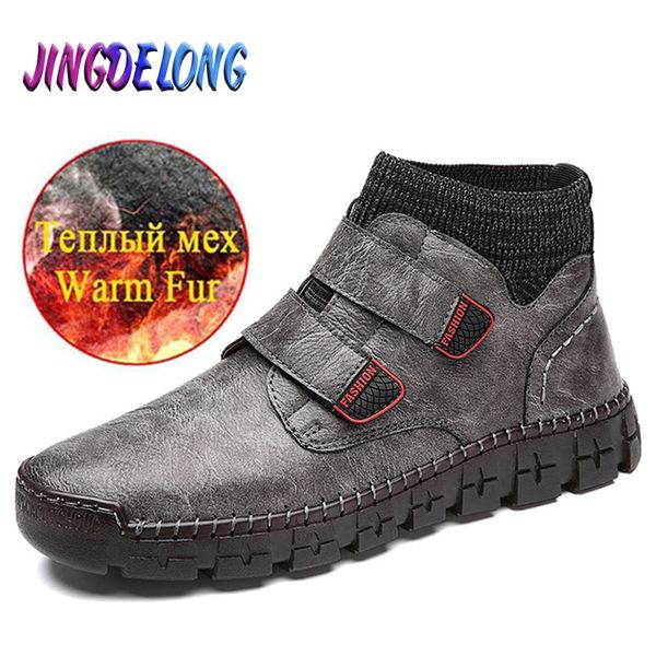 boots fashion men's winter handmade leather fur warm snow outdoor comfortable men designer sneakers, Black
boots fashion men's winter handmade leather fur warm snow outdoor comfortable men designer sneakers, Black