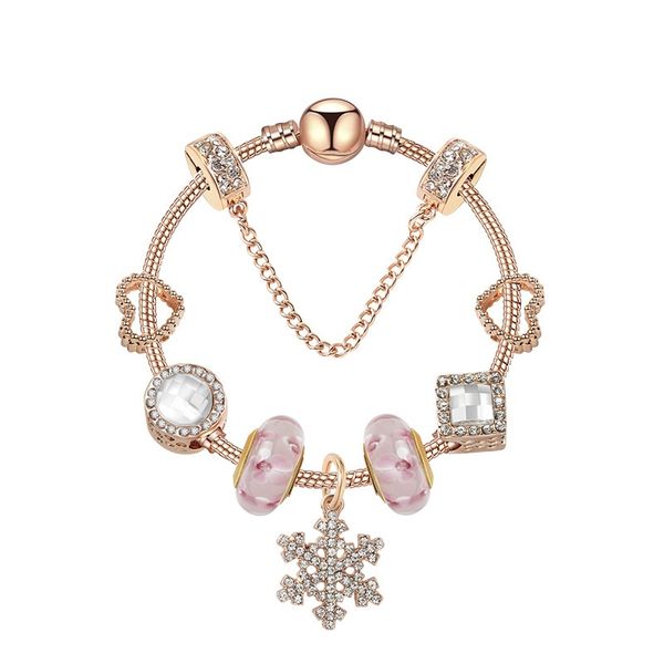 european and american new style rose gold snowflake pendant bracelet rose gold hollow love glass bracelet189, Black
european and american new style rose gold snowflake pendant bracelet rose gold hollow love glass bracelet189, Black