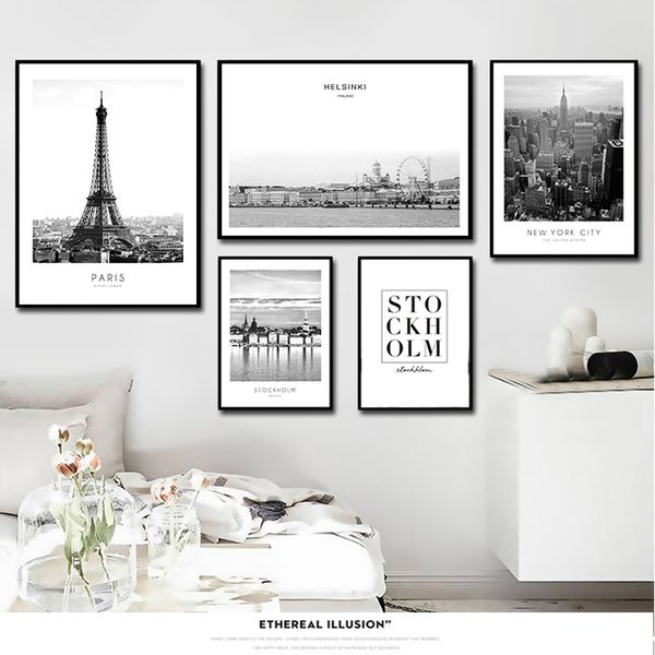 black and white famous modern city posters and prints wall art canvas paintings wall pictures for living nordic decoration home
black and white famous modern city posters and prints wall art canvas paintings wall pictures for living nordic decoration home