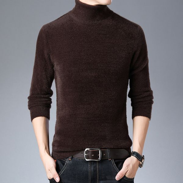 sweater men's sweater autumn and winter new style men high lapel faux mink cashmere woollen versatile solid color thick, White;black 
sweater men's sweater autumn and winter new style men high lapel faux mink cashmere woollen versatile solid color thick, White;black