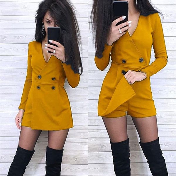 solid v-neck long sleeve womens playsuit front split double-breasted wide leg short jumpsuit women summer skinny casual romper, Black;white
solid v-neck long sleeve womens playsuit front split double-breasted wide leg short jumpsuit women summer skinny casual romper, Black;white